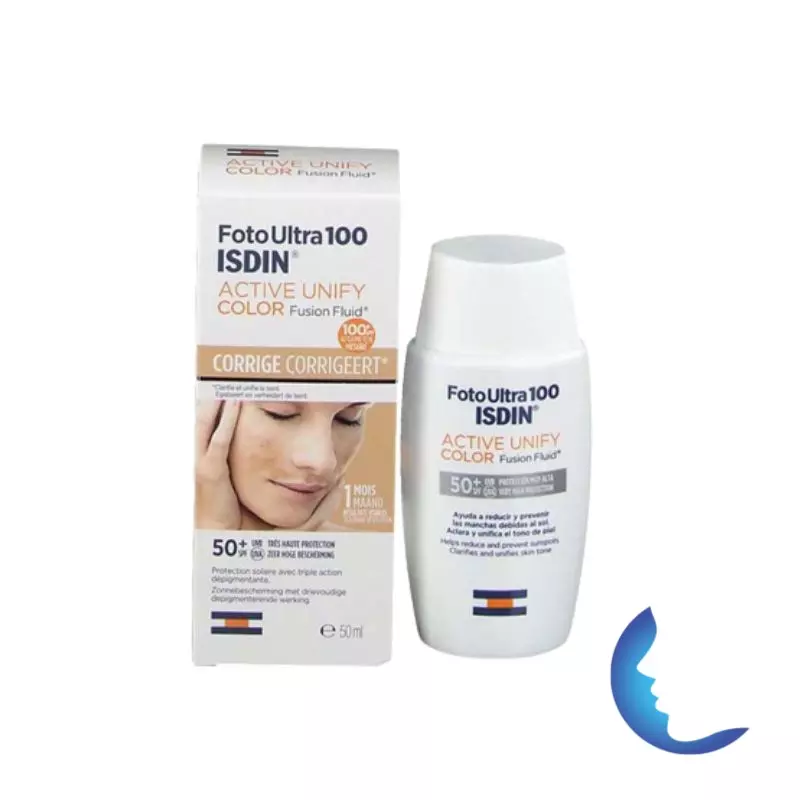 Isdin Écran Solaire Active Unify Fusion Fluide Teinté SPF50+, 50ML