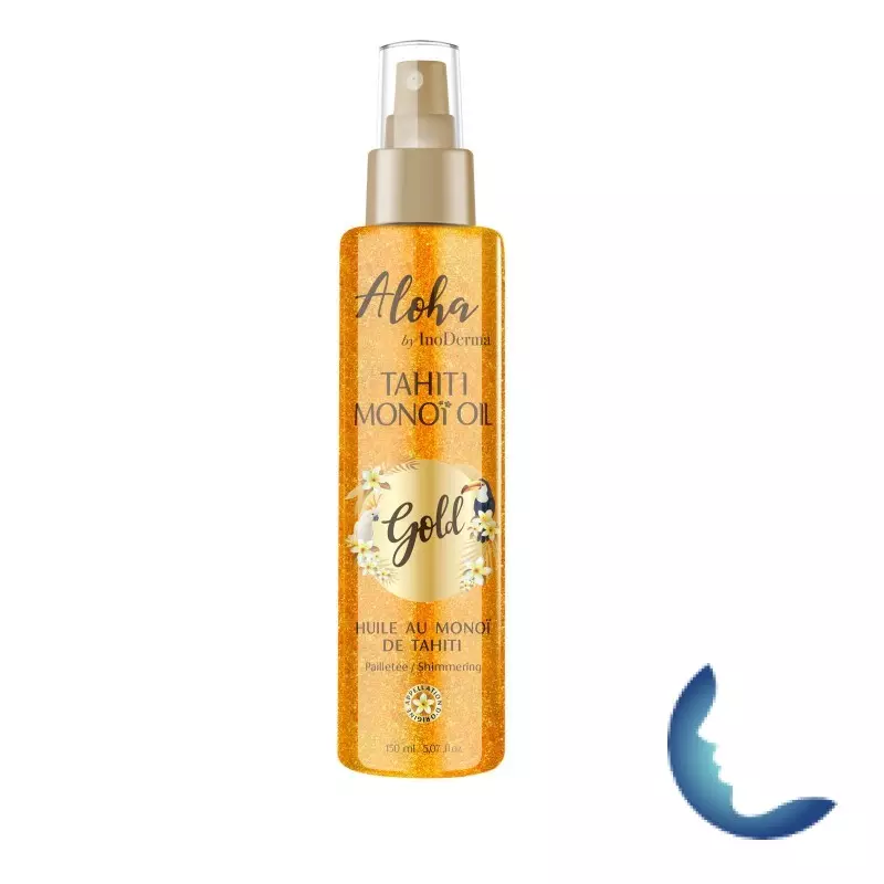 ALOHA BY INODERMA HUILE DE MONOI DE TAHITI PAILLETEE GOLD SPRAY 150ML