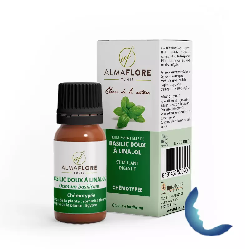 almaflore huile essentielle  de basilic doux 10ml