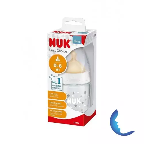 NUK BIBERON VERRE LARGE FIRST CHOICE 0-6M 120 ML