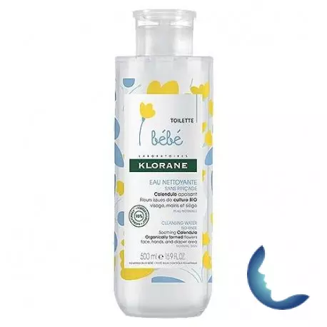 KLORANE Toilette Bébé Eau Nettoyante Micellaire Sans Rinçage, 500 ml