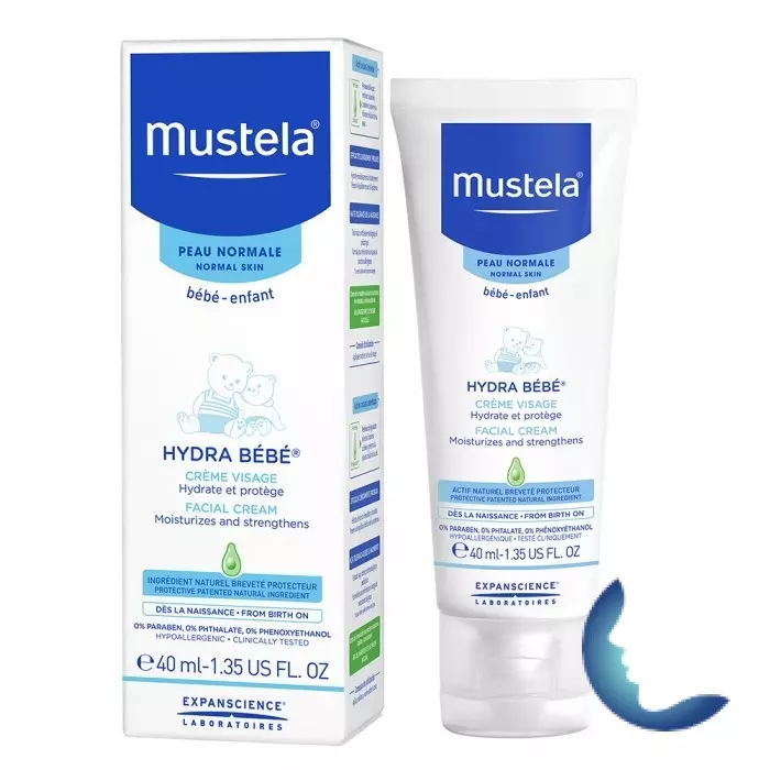 Mustela Hydra Bébé Crème Visage, 40ml