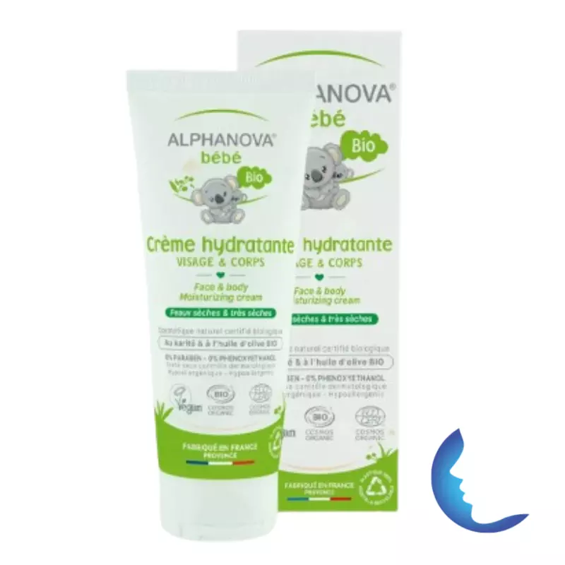 Alphanova Bébé Bio Crème Hydratante Visage & Corps, 75ml