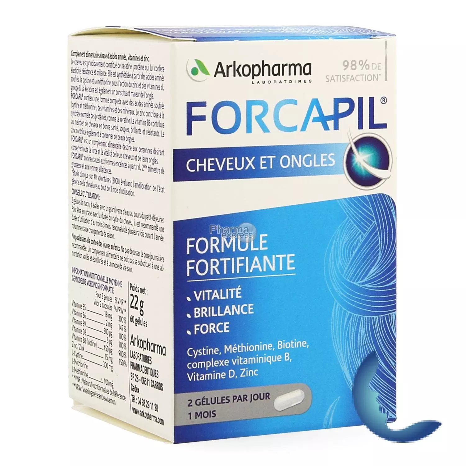 FORCAPIL Cheveux et Ongles, 60 GÉLULES