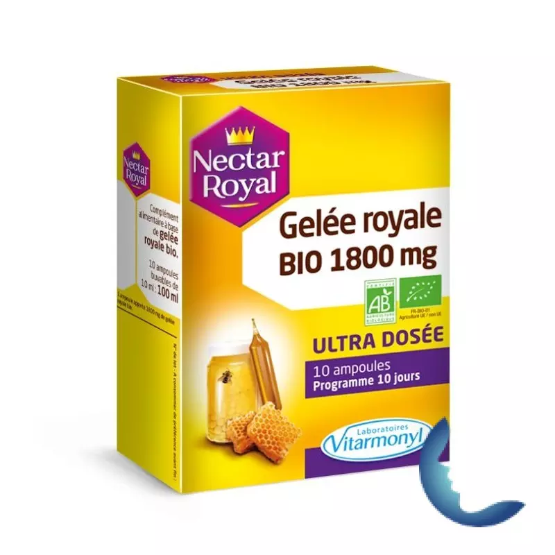 VITARMONYL Gelée royale BIO 1800 mg 10 Ampoules