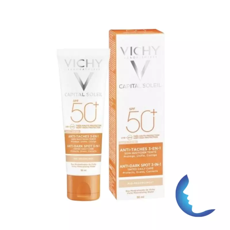 Vichy capital Soleil Soin antitaches teinté 3-en-1 SPF50+, 50ml