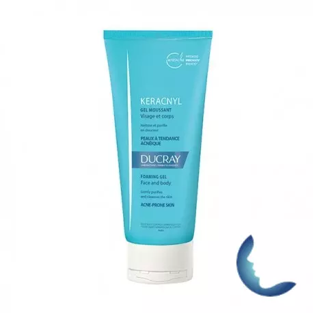 Ducray Keracnyl Gel Moussant Visage Et Corps, 200ml