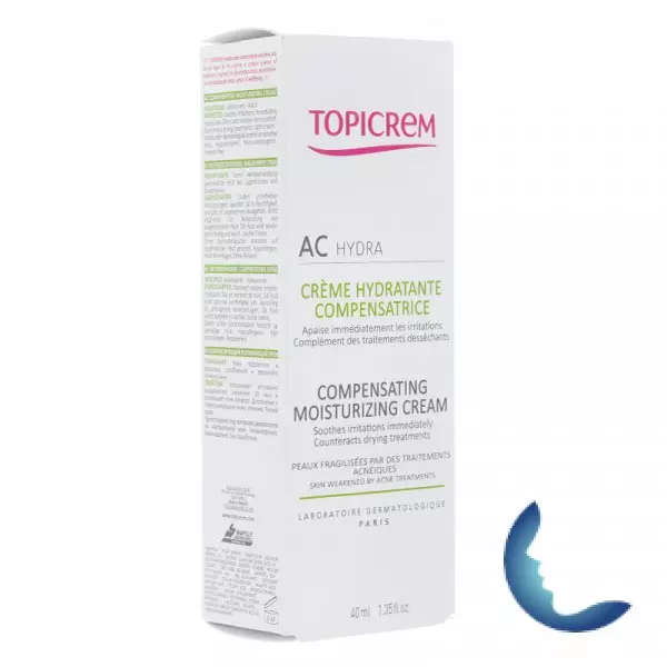 Topicrem AC Crème Hydratante Compensatrice, 40 ml