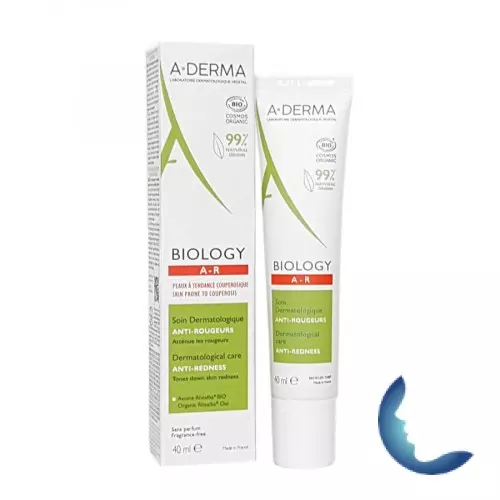 A-DERMA Biology A-R Soin Anti Rougeurs Peaux à Tendance Couperosique 40ml