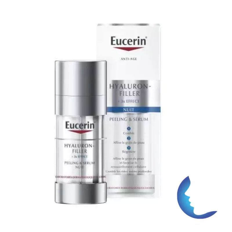 Eucerin Hyaluron-Filler Peeling 3 EFFECT& Sérum Nuit ,30ml