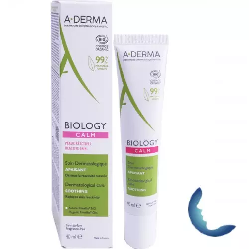 A-DERMA Biology Calm Soin Apaisant Peaux Réactives 40mL