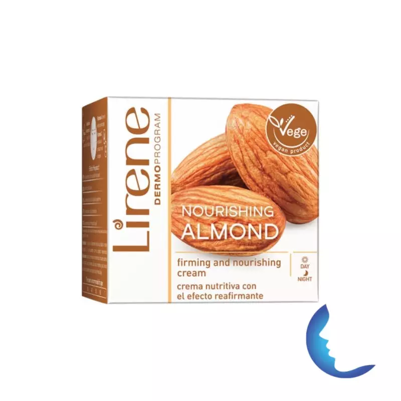 Lirene Crème Vegan à L’amande Hydratante et Nutritive, 50g