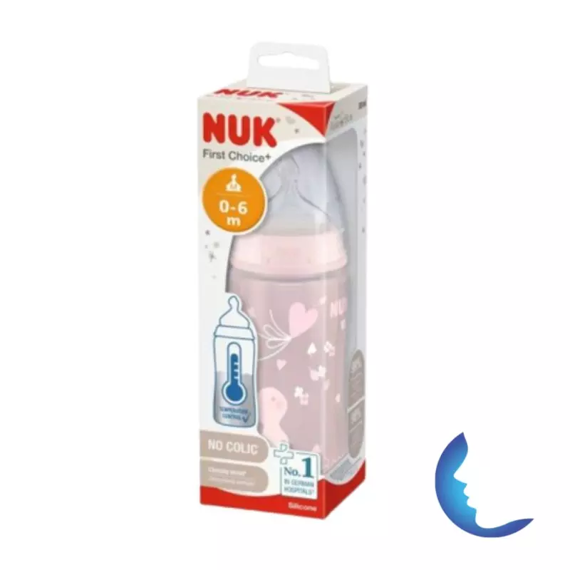 Nuk Biberon First Choice+ En Silicone 0-6 Mois, 300ml