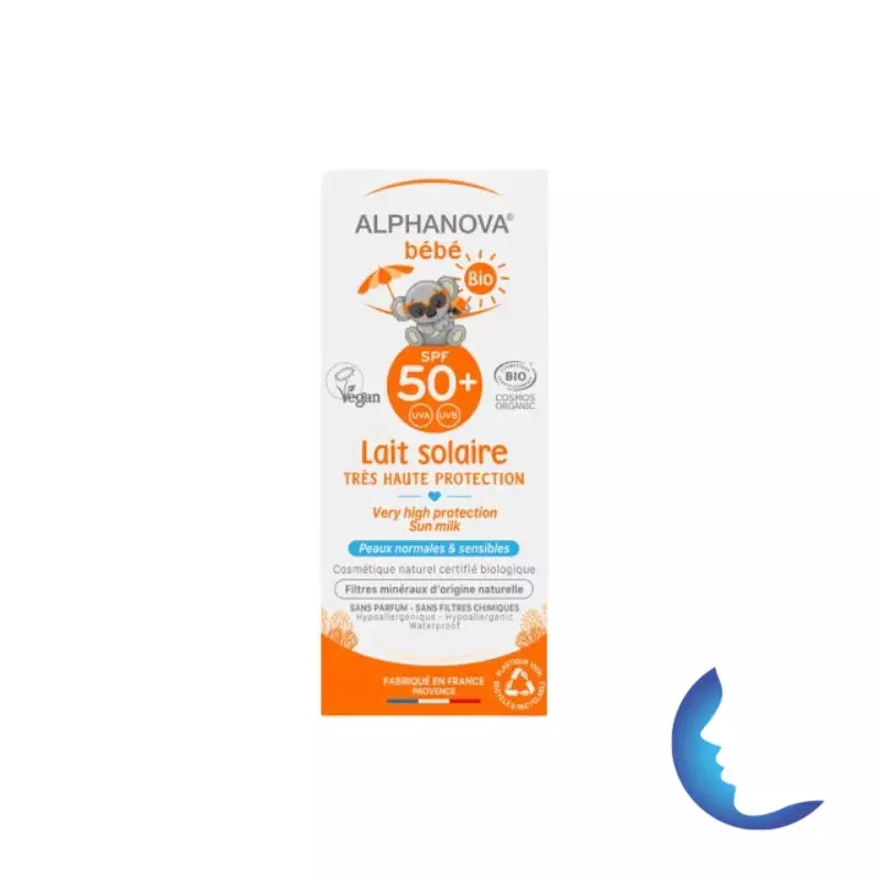 Alphanova Bébé Bio Ecran Lait Solaire Spf 50+, 50ml