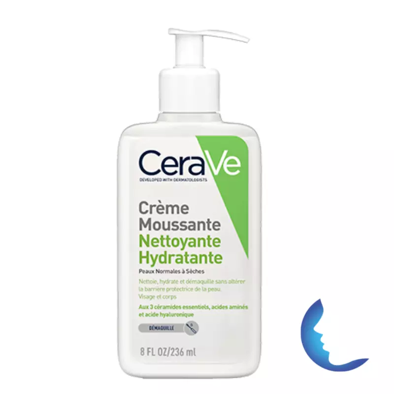 CeraVe Crème Moussante Nettoyante Hydratante, 236ml