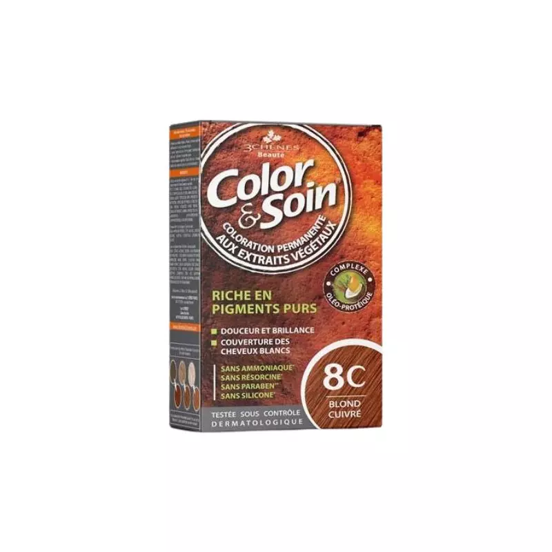 3 Chênes Color & Soin Coloration Blond Cuivré 8C