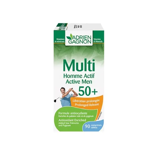 MULTI HOMME ACTIF 50+, 30 comprimes