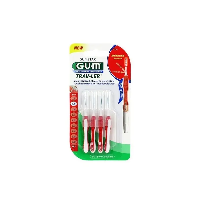 GUM Brossette TravLer Cylindrique 0,8 mm (1314)