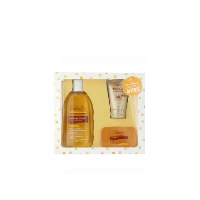 ROGE CAVAILLES COFFRET HUILE BAIN DOUCHE+SAVON HUILE+CREME MAINS OFFERTE