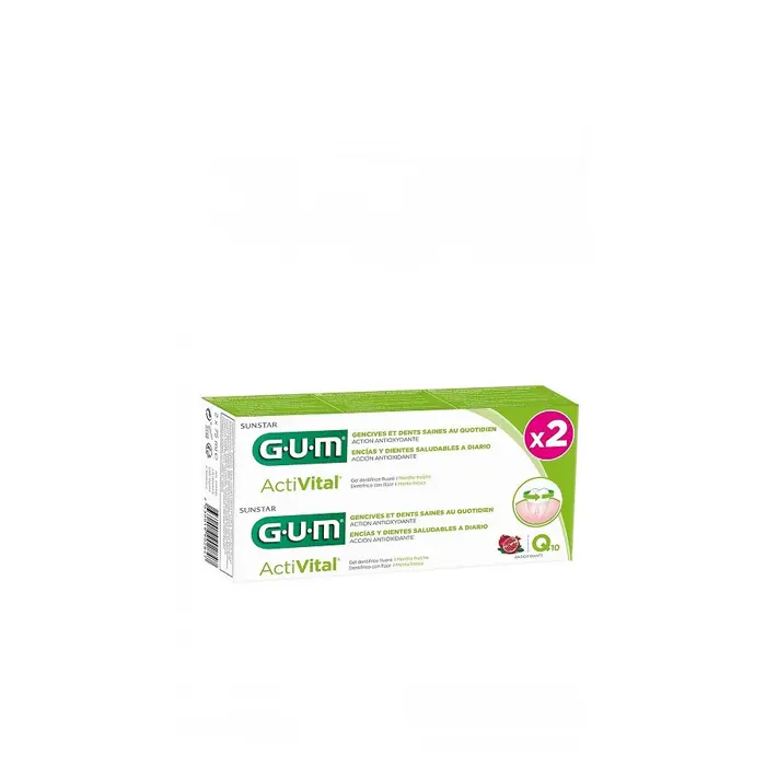 GUM ACTIVITAL DENTIFRICE GEL LOT DE 2 X 75ML