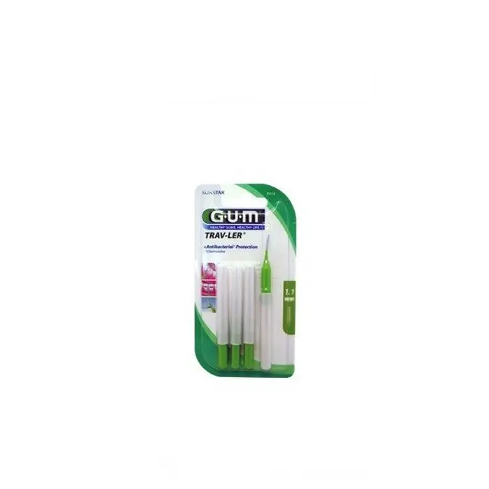 GUM Brossettes Traveler ultrafine conique, bte de 4 (1414)