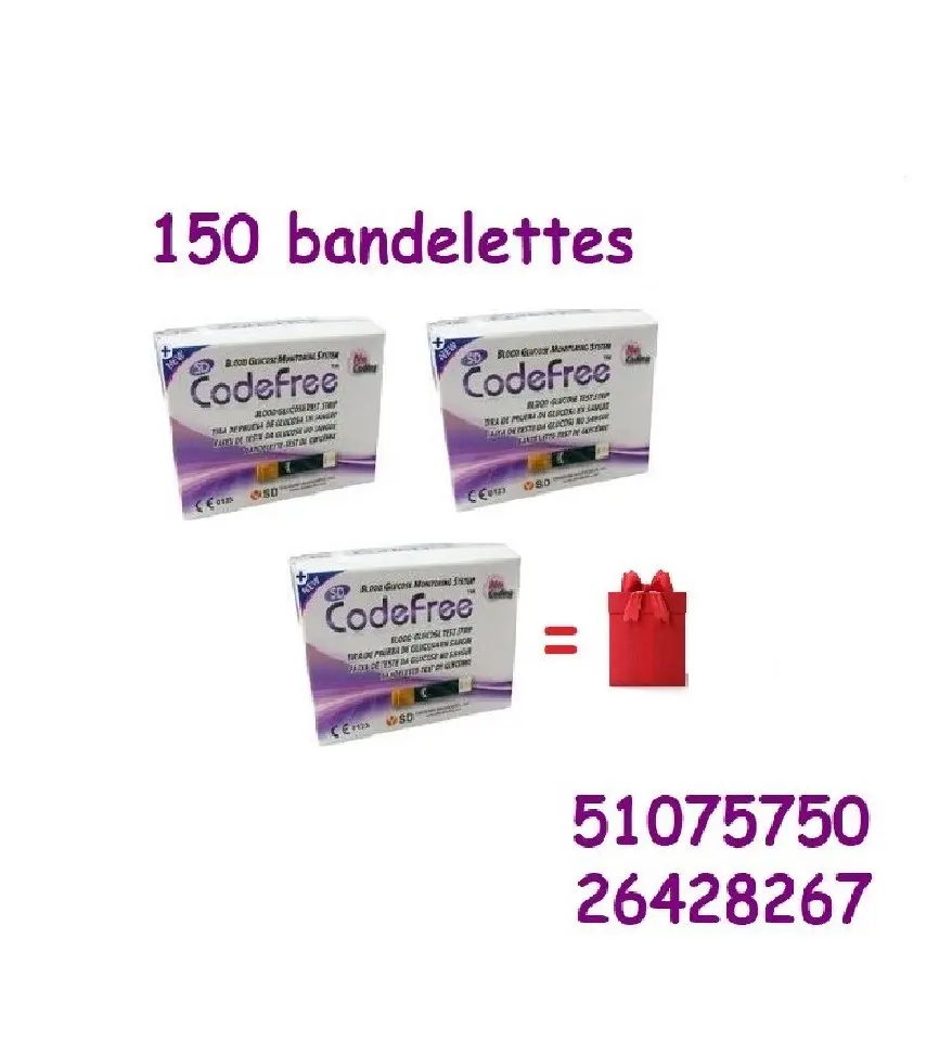 100 bandelettes codefree = 50 bandelettes gratuit