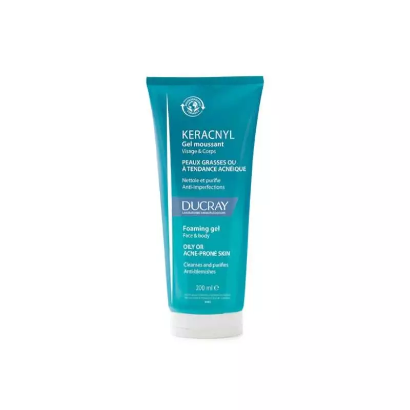 Ducray Keracnyl Gel Moussant Visage Et Corps, 200ml