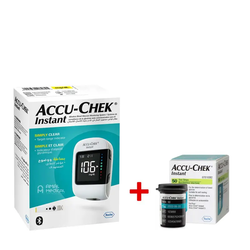 Coffret Accu chek Instant – Appareil + 50 bandelettes