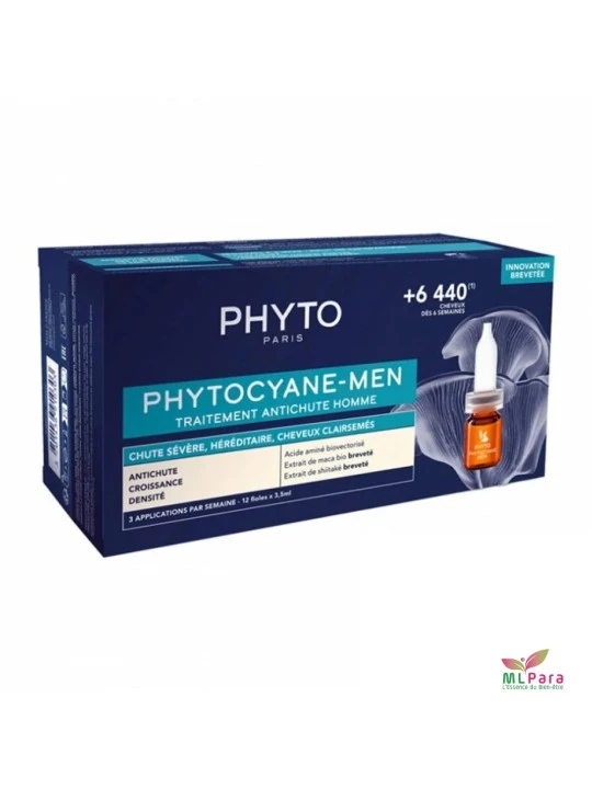 PHYTO PHYTOCYANE MEN TRAITEMENT ANTICHUTE HOMME 12X 3.5ML