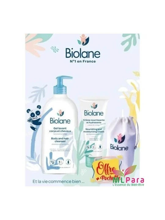 BIOLANE BOURSE GEL LAVANT+CREME 100ml + POCHETTE OFFERT