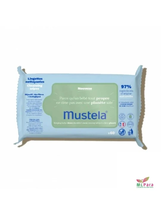 MUSTELA Lingettes nettoyantes à l'Avocat BIO X60