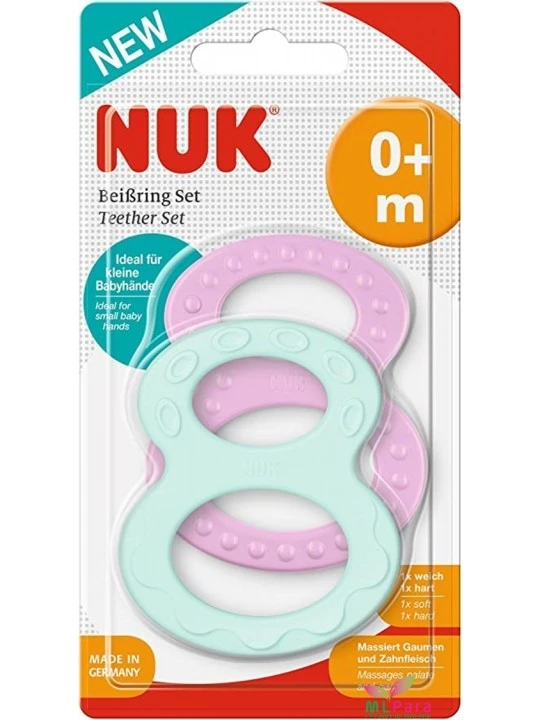 NUK ANNEAUX DENTITION 8 / 0 MOIS+