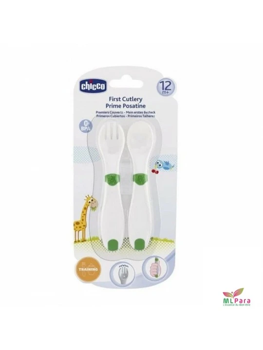 CHICCO SET CUILLERES 12M+ VERT 6830