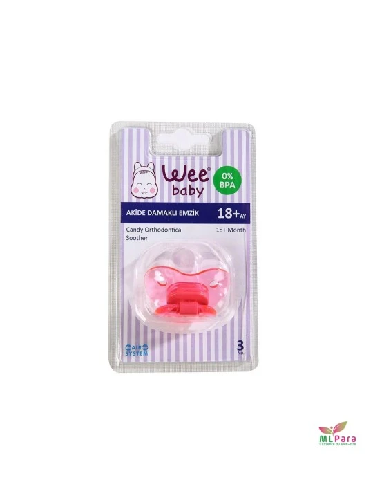 WEE BABY sucette en silicone orthodontique coloree n°1 ref:819