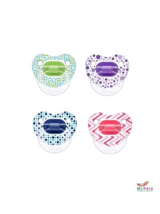 WEE BABY sucette en silicone orthodontique transparante n°2 ref.837