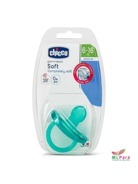 CHICCO SUCETTE PHY-SOFT VERT SIL 6-12M+