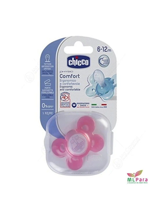 CHICCO SUCETTE PHY-SOFT ROSE SIL12M+