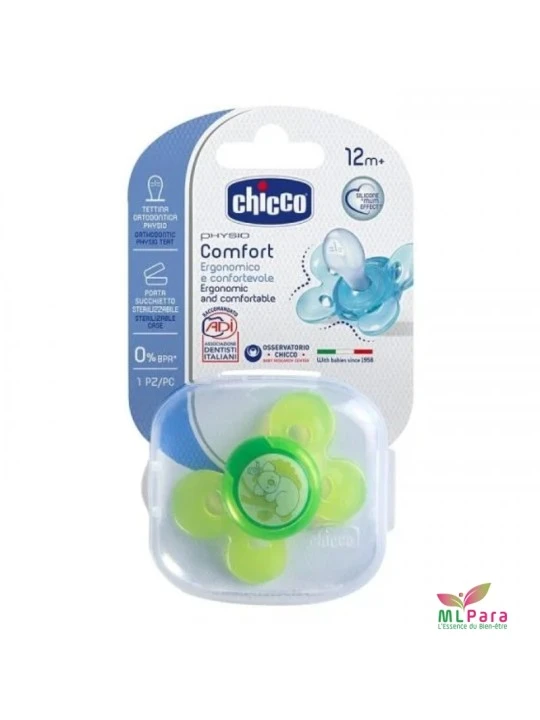 CHICCO Sucette PHYSIO COMFORT VERT 12M+