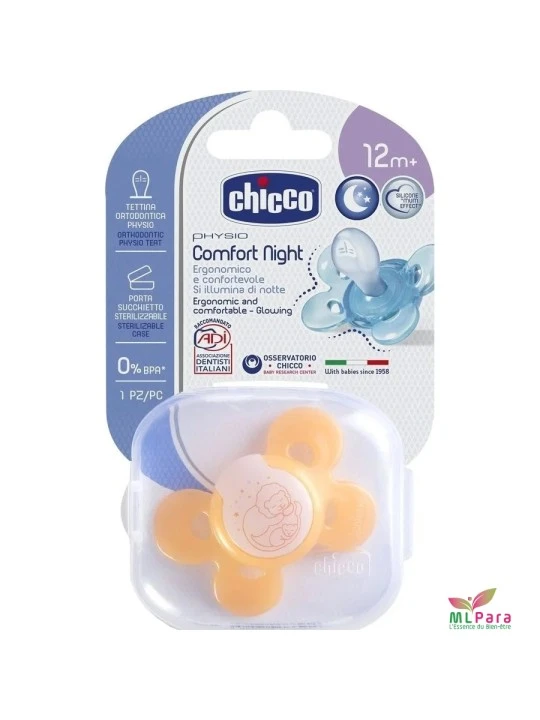 CHICCO SUCETTE  PHYSIO COMFORT ORANGE 12M+