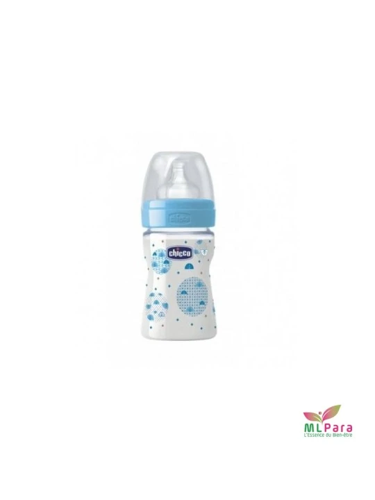 CHICCO BIB PLASTIC 150ML BLEU 286112