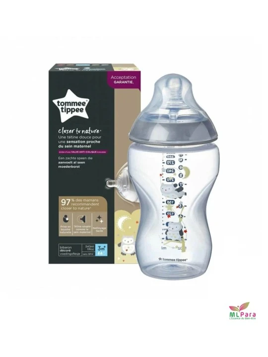 TOMMEE TIPPEE biberon 3m+ hibou gris340ml / 42269703