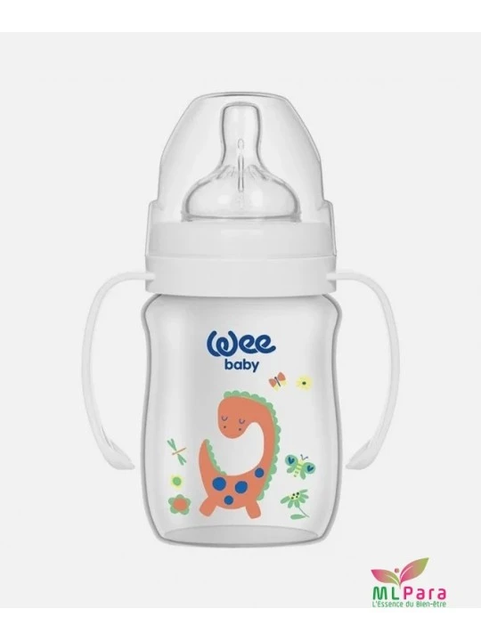 wee baby biberon  en plast avec poignee 250 ml ref.138-f