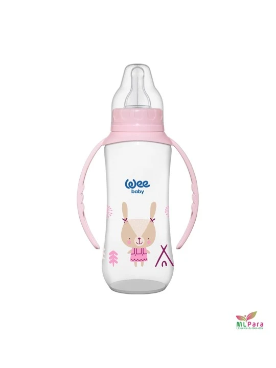 wee baby biberon  plastque avec anses 270 ml ref.745-f