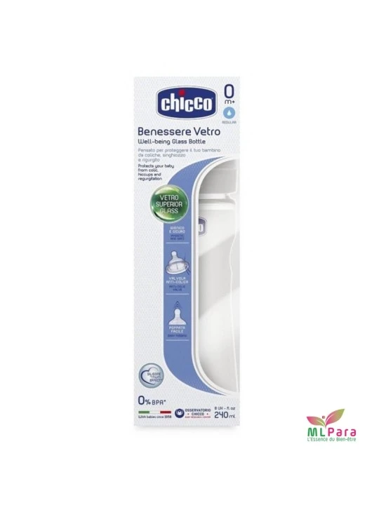 CHICCO BIBERON  EN VERRE BOY 240 ML REF.207213000