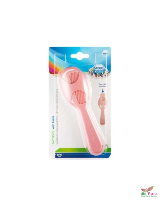 canpol babies brosse et peigne rose ref 56/160