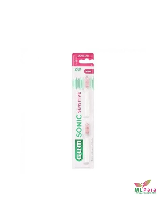 GUM brossettes pour brosse à dents 4111 recharge sonic sensitive