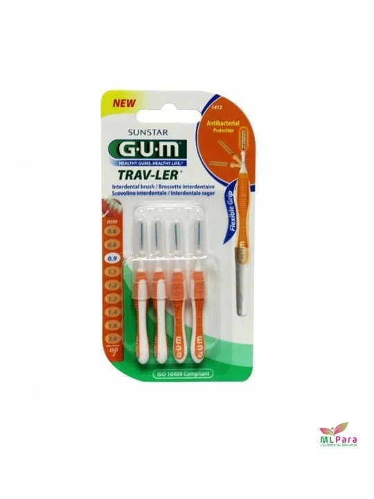 GUM  brossettes trav-ler 1412 ultr fine cylind orang