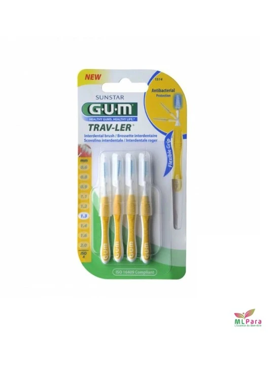 GUM  brossettes  trav-ler 1514 extra fine  jaune