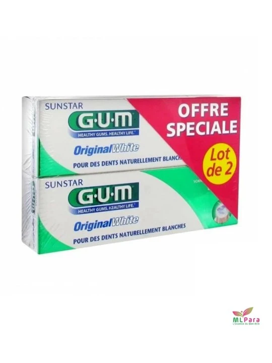 GUM dentifrice duo pack original white /1745