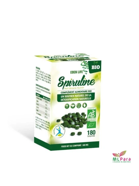 EDEN LIFE SPIRULINE COMPRIMEES BT/180 CP